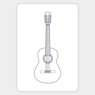 Classical Acoustic Guitar Outline Magnet